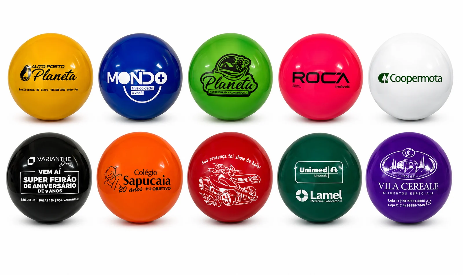 Bolas personalizadas para empresas e eventos